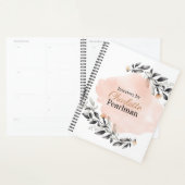 Chic Modern Grau und Peach Floral Planer (Anzeige)