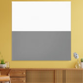 Chic Modern Grauweißer Minimalistischer Farbblock Leinwanddruck (Insitu (Wohnzimmer))