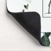 Chic Modern Green Leafy Tropical Foliage Fern Logo Mousepad (Ecke)