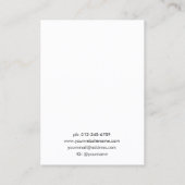 Chic Modern Hand Letted Juwelen Earring Display Visitenkarte (Rückseite)