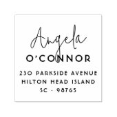 Chic Modern Handwriting Name & Rücksendeadresse Permastempel (Design)