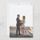 Chic Modern Handwriting Schriftart QR Code Foto Ho Einladung (Rückseite)