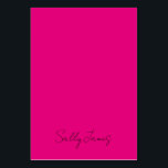 Chic Modern Hot Pink und Black Signature Name Tischnummer<br><div class="desc">Hübsche Feineinstellung des Farbcodes für den Hot-Pink-Hintergrund mit einem personalisierten Textdesign aus schwarzem Buchstaben. Passen Sie den eleganten Kalligrafiestil,  die Größe und die Farbe je nach Bedarf an.</div>