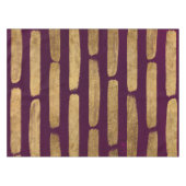 Chic Modern Imitats Gold Pinselstriche auf Lila Tischdecke (Vorderseite (Horizontal))