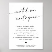 Chic Modern in liebevoller Erinnerung Hochzeit-Zei Poster (Vorne)