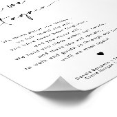 Chic Modern in liebevoller Erinnerung Hochzeit-Zei Poster (Ecke)