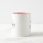 Chic Modern Individuelle Name Script Hot Chocolate Zweifarbige Tasse (Mittel)