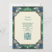 Chic Modern Islamic Wedding Nikah mit QR-Code Einladung (Rückseite)