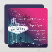 Chic Modern Las Vegas Junggeselinnen-Abschied Einladung (Vorne/Hinten)