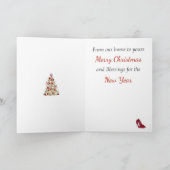 Chic Modern Lesbian Couple Weihnachtskarte Karte (Innenseite)