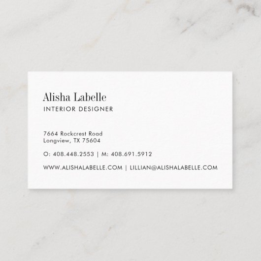 Chic & Modern Light Grau Kariert Visitenkarte (Rückseite)