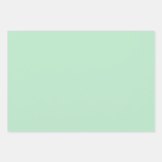 Chic Modern Light Green Simple Solid Shades Geschenkpapier Set (Vorderseite 2)