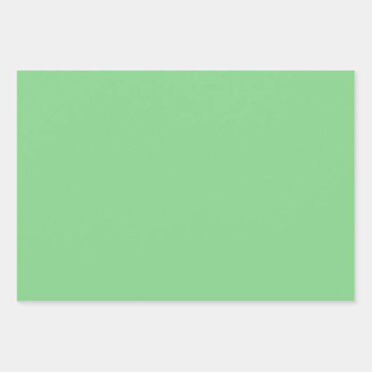 Chic Modern Light Green Simple Solid Shades Geschenkpapier Set (Vorderseite)