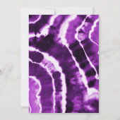 Chic Modern Lila Marble Gefärbte Krawatte Geburtst Einladung (Rückseite)