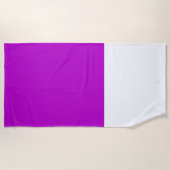 Chic Modern Lila weißer Farbblock Strandtuch (Vorderseite)