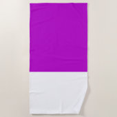 Chic Modern Lila weißer Farbblock Strandtuch (Vorderseite)