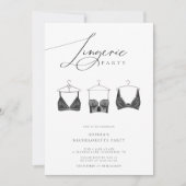 Chic Modern Lingerie Junggeselinnen-Abschied Einladung (Vorderseite)