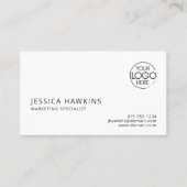 Chic Modern Logo Black Noir Beruflich Visitenkarte (Vorderseite)