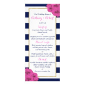 Chic Modern Luxe Pink Roses Wedding Menü (Vorne)