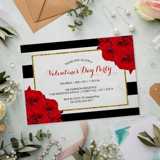 Chic Modern Luxe Valentine's Day Party Acryleinladungen