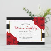 Chic Modern Luxe Valentine's Day Party Einladung (Stehend Vorderseite)