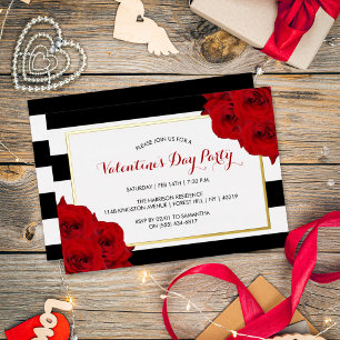 Chic Modern Luxe Valentine's Day Party Real Folieneinladung