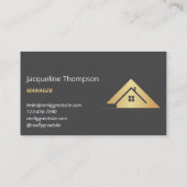 Chic & Modern Luxury Realtor Visitenkarte (Rückseite)
