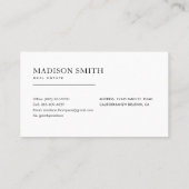 Chic Modern Luxus Beruflich Visitenkarte (Rückseite)