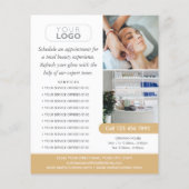 Chic Modern Makeup Beauty Salon Gold Business Flyer (Hinten)