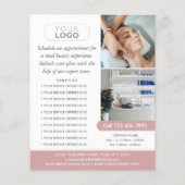 Chic Modern Makeup Beauty Salon Pink Business Flyer (Hinten)
