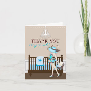 Chic Modern Mama Babydusche Danke Karte