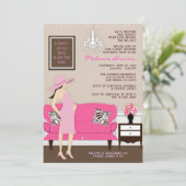 Chic Modern Mama Babydusche Einladung (Stehend Vorderseite)