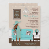 Chic Modern Mama Babydusche Einladung (Vorne/Hinten)