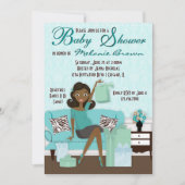 Chic Modern Mama mit Geschenke Babydusche Einladun Einladung (Vorderseite)