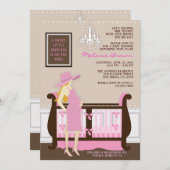 Chic Modern Mama Moderne Babydusche Einladung (Vorne/Hinten)