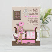 Chic Modern Mama Moderne Babydusche Einladung (Stehend Vorderseite)