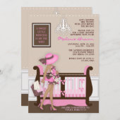 Chic Modern Mama Moderne Babydusche Einladung (Vorne/Hinten)