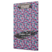 Chic Modern Mermaid Scale Abstraktes Muster Klemmbrett (Links)