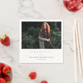 CHIC MODERN MINIMAL CLEAN CUSTOM FOTO ABSCHLUSS SERVIETTE (Beispiel)