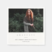 CHIC MODERN MINIMAL CLEAN CUSTOM FOTO ABSCHLUSS SERVIETTE (Vorderseite)