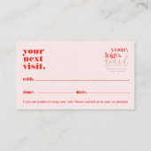 Chic Modern Minimal Logo Nail Salon Foto Collage Terminkarte (Rückseite)