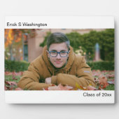 Chic Modern Minimalist Graduate Photo Desktop Fotoplatte (Vorderseite)