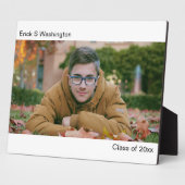 Chic Modern Minimalist Graduate Photo Desktop Fotoplatte (Seite)