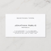 Chic Modern Minimalistisch Beruflich Einfach Schli Visitenkarte (Rückseite)