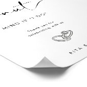 Chic Modern Minimalistisch Dunot Bar Wedding Cake Poster (Ecke)