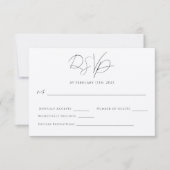 Chic Modern Minimalistisch Einfache Elegante RSVP  Karte (Vorderseite)