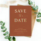 Chic Modern Minimalistisch Elegante Save the Date Folieneinladung