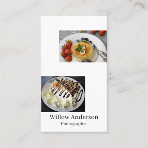 Chic Modern Minimalistisch Fotografie Typografie Visitenkarte