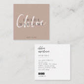 Chic Modern Minimalistisch Monogram Quadratische Visitenkarte (Vorne/Hinten)