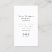 Chic Modern Minimalistisch Typografy Visitenkarte (Rückseite)